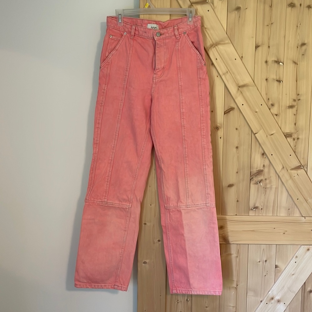 BDG womens HOT PINK high rise carpenter size 27 worn once